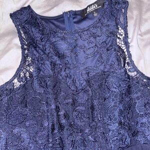 Lulu’s Lace Bodice Blue Dress